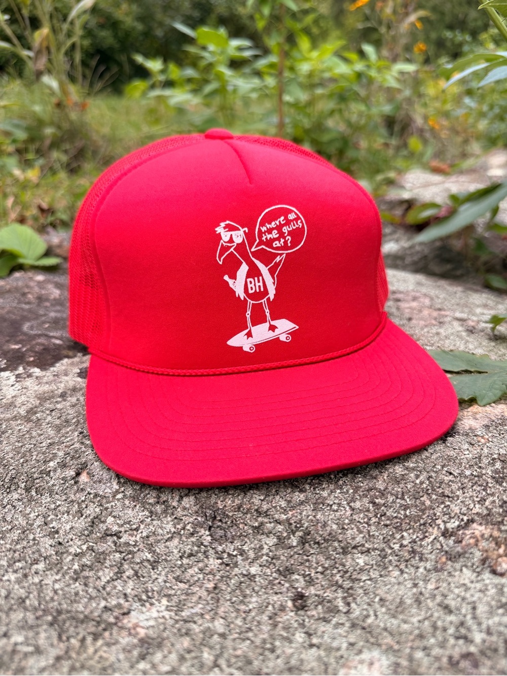 Red Skate Graphic Trucker Hat
